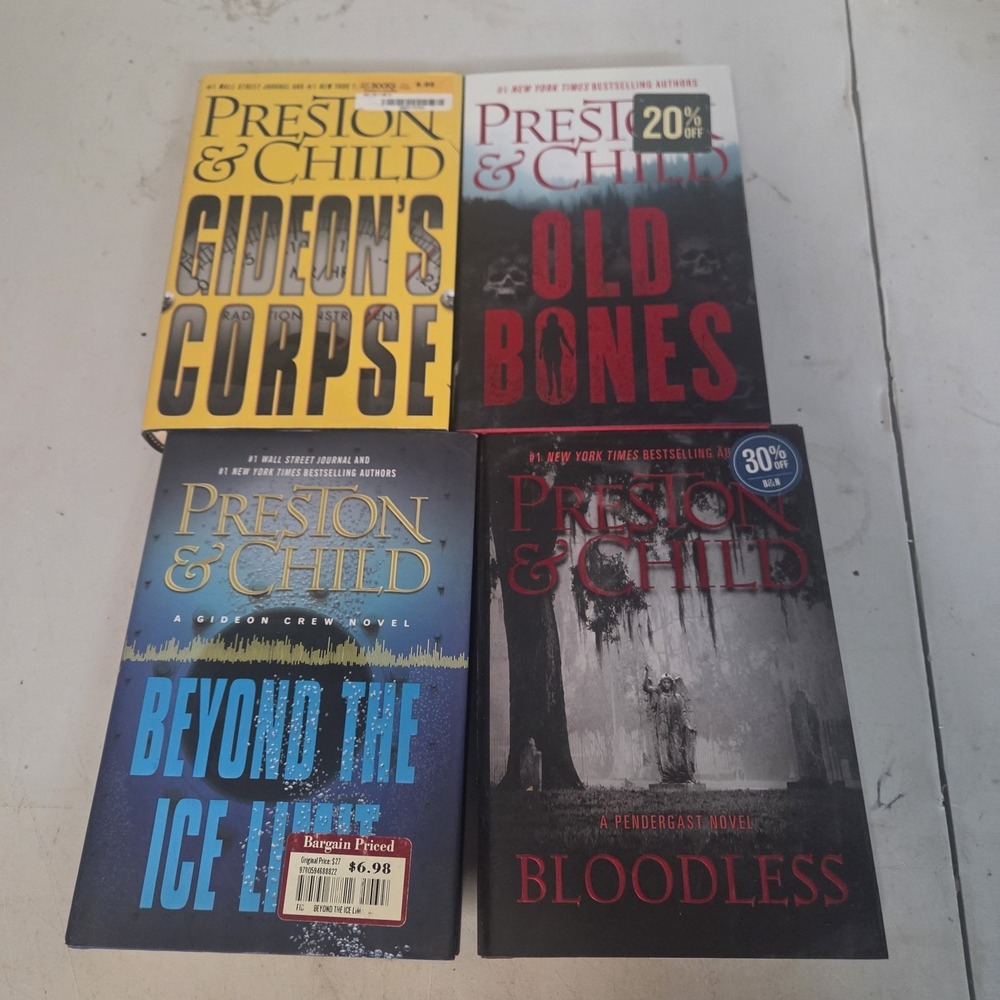 Douglas Preston & Lincoln Child: Lot Of 4 First Edition HCDJ Gideon Pendergast
